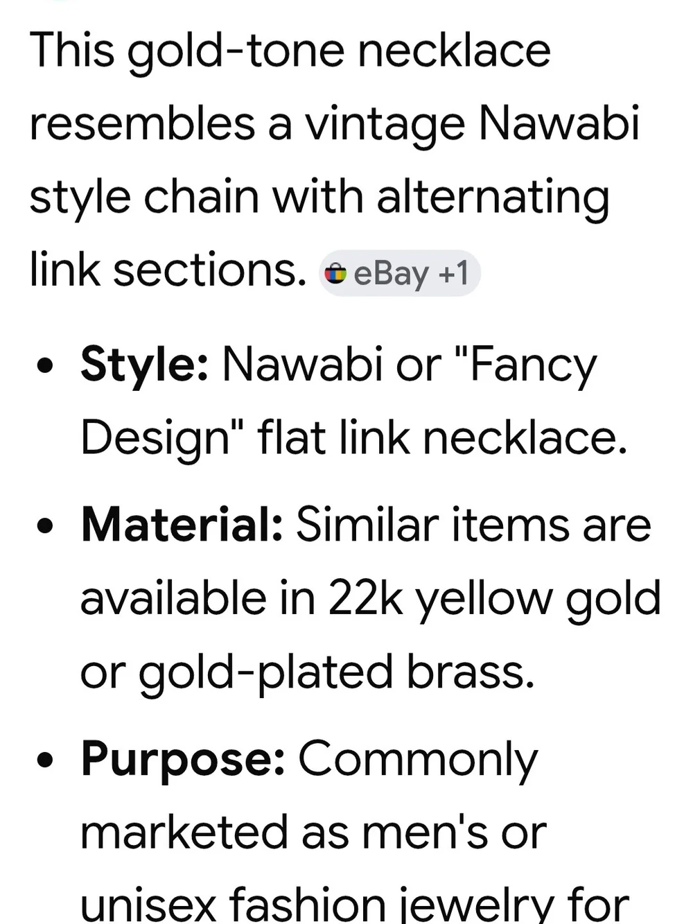 Gold-Tone Link Necklace - Elegant Women's Jewelry